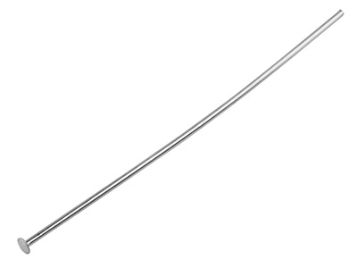Silver Plated Head Pins 50mm       Pack of 50 - Standard Image - 2