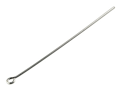 Silver Plated Eye Pins 50mm        Pack of 50 - Standard Image - 2