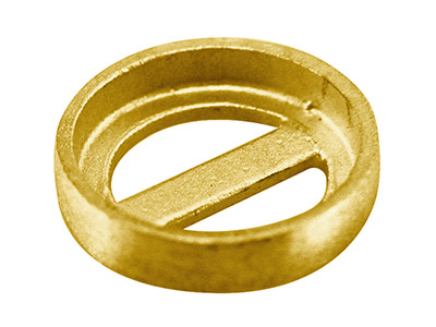 9ct Yellow Gold Cast Setting, Round 6mm
