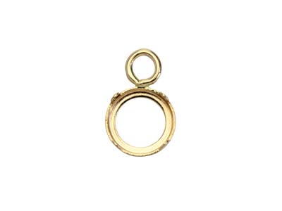 9ct Yellow Gold 4mm Round Bezel Cup
