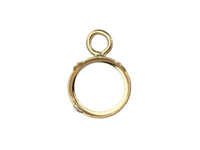 9ct Yellow Gold 5mm Round Bezel Cup