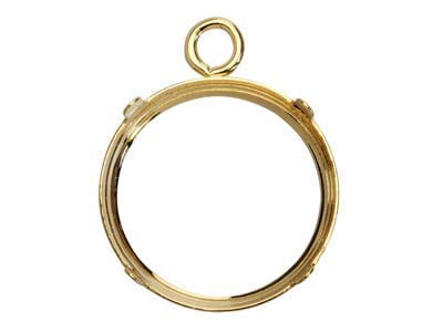 9ct Yellow Gold 9mm Round Bezel Cup