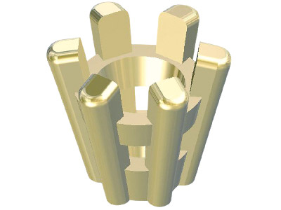9ct Yellow 6 Claw Double Gallery Collet 4.5mm Medium