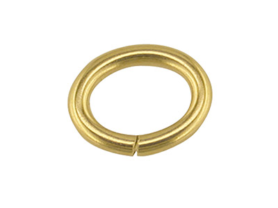 9ct Yellow Jump Ring Oval 6mm Raw Pol. 6pk