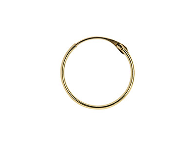 9ct Yellow Creole Hoop S/light 15mm Superlight Hoop
