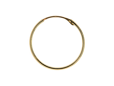 9ct Yellow Creole Hoop S/light 18mm Superlight Hoop