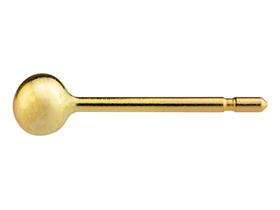 9ct Yellow Gold Ball Stud 3mm, 100% Recycled Gold - Standard Image - 1