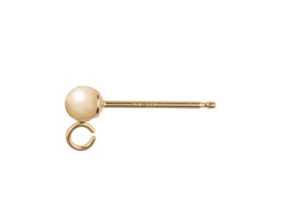 9ct Yellow Gold Bead And Ring 3mm - Standard Image - 1