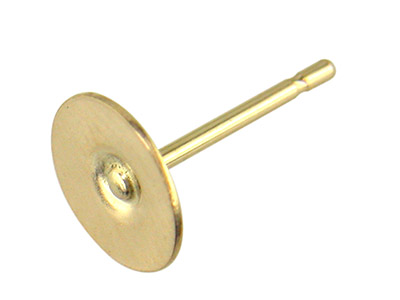 9ct Yellow Gold Peg And Flat Disc  5mm - Standard Image - 1