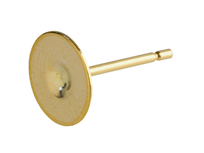 9ct Yellow Gold Peg And Flat Disc  307, 7mm Disc - Standard Image - 1
