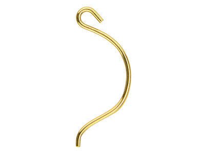 9ct Yellow Creole Wires Light