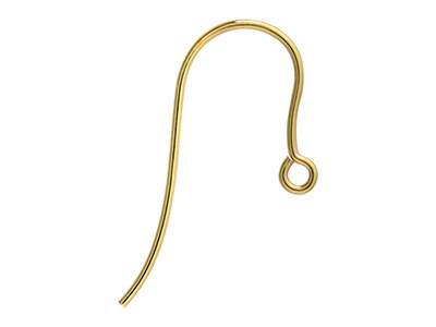 9ct Yellow Gold Plain Hook Wire    354, Pack of 6
