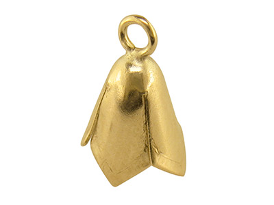 9ct Yellow Gold Bell Caps Scalloped Small, 100% Recycled Gold - Standard Image - 1