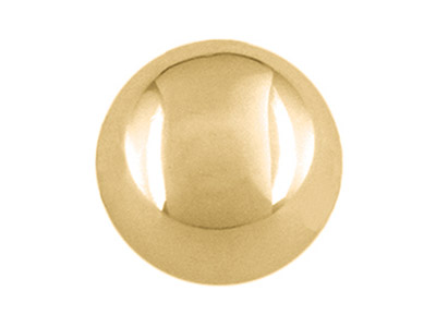 9ct Yellow Gold Plain Semi Solid   3mm No Hole Bead