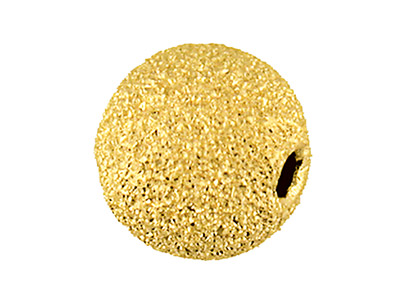 9ct Yellow Gold Laser Cut 3mm 2    Hole Bead Frosted/sparkle Finish   Light Weight - Standard Image - 1