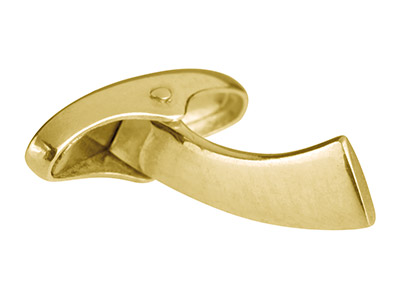 9ct Yellow Gold Whale Tail Cufflink Oval - Standard Image - 2
