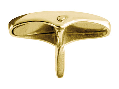 9ct Yellow Gold Whale Tail Cufflink Oval - Standard Image - 4