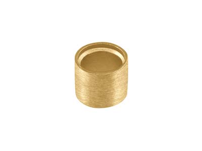 9ct Yellow Gold Tube Setting 6.0mm Semi Finished Cast Collet, 100    Recycled Gold