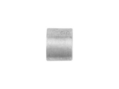 9ct White Gold Tube Setting 4.6mm  Semi Finished Cast Collet, 100%    Recycled Gold - Standard Image - 2