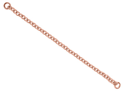 9ct Red Gold 1.7mm Trace           Safety Chain For Bracelet          6.7cm/2.6
