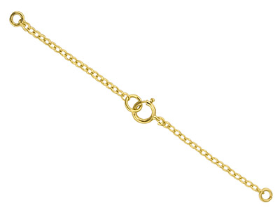 18ct Yellow Gold 1.8mm Trace Safety Chain For Necklace With Bolt Ring