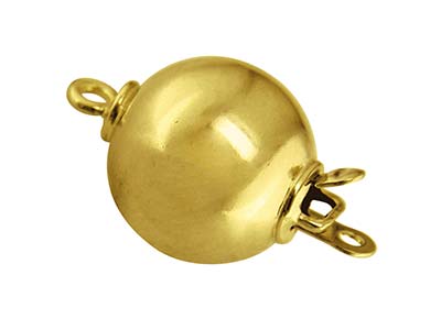 18ct Yellow Gold Plain Ball Clasp  10mm