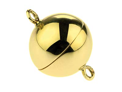 18ct Yellow Gold Magnetic Ball     Clasp 9mm