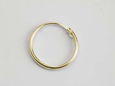 18ct Yellow Gold Sleeper Hoop      Earring 11mm, 100% Recycled Gold - Standard Image - 6