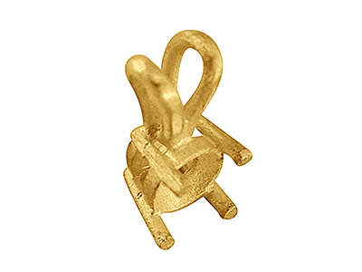 18ct Yellow Square Double Gallery 4 Claw Pendant 50pt P5
