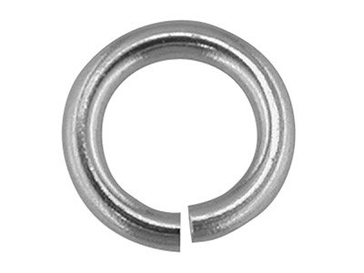 18ct White Gold Open Jump Ring     Heavy 3mm - Standard Image - 1
