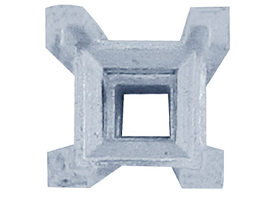 Sterling Silver Square 4 Claw 3.0mm Setting - Standard Image - 2