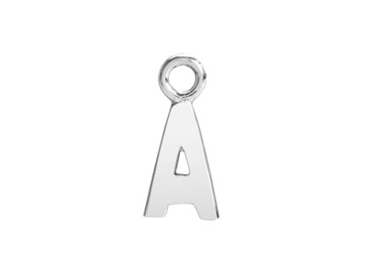 Sterling Silver Letter A Initial   Charm