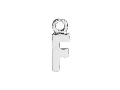 Sterling Silver Letter F Initial   Charm