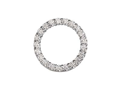 Sterling Silver Circle Of Life     Stone Set 14mm