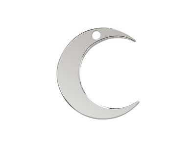 Sterling Silver Crescent Moon      Connector 20mm
