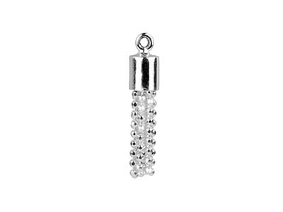 Sterling Silver Tassel Faceted Ball 17mm