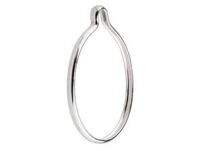 Sterling Silver Oval Wraptite      14x10mm 1 Loop Pack of 5