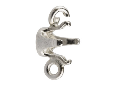 Sterling Silver Buttercup 4 Claw   Connector 4mm - Standard Image - 1