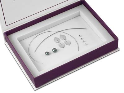 Slotted Oval And Pearl Earrings Kit