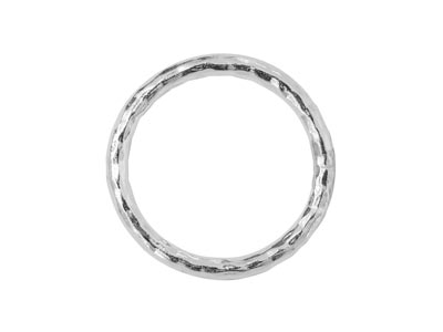 Sterling Silver 1mm X 10mm         Outside Diameter Pack of 10        Diamond Cut Open Decorative        Jump Ring