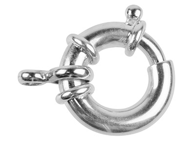 Sterling Silver Jumbo Bolt Ring    18mm, V3, 1 Moveable Double Ring,  Stamped 925 - Standard Image - 1