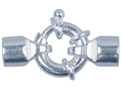Sterling Silver Jumbo Bolt Ring    12mm, 2 End Caps Plain Finish - Standard Image - 2