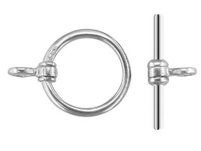 Sterling Silver Ring And Bar, Ring Diameter 7mm, Bar Length 10mm - Standard Image - 1