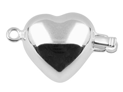 Sterling Silver Heart Clasp 17 X 17 X 13.5mm - Standard Image - 1