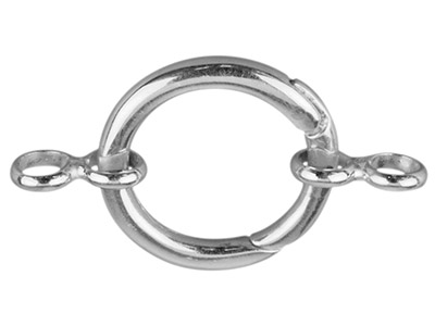 Sterling Silver Round Continous    Ring Clasp, 16.0mm - Standard Image - 1