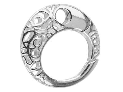 Sterling Silver Filigree Ring Clasp 20mm Continuous - Standard Image - 1