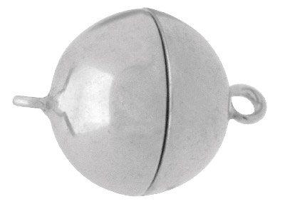 Sterling Silver Magnetic Clasp 12mm Ball - Standard Image - 1