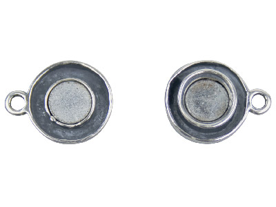 Sterling Silver Magnetic Clasp 11mm Round - Standard Image - 2
