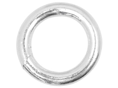 Sterling Silver 4mm Closed,        Pack of 10, Jump Rings, 4mm        Diameter X 0.8mm Round Wire