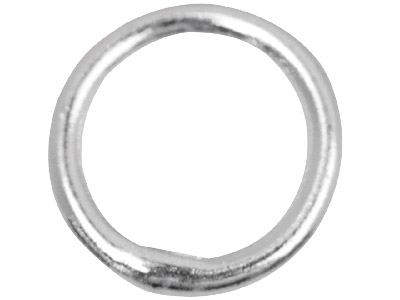 Sterling Silver 7mm Closed,        Pack of 10, Jump Rings, 7mm        Diameter X 1.0mm Round Wire - Standard Image - 1